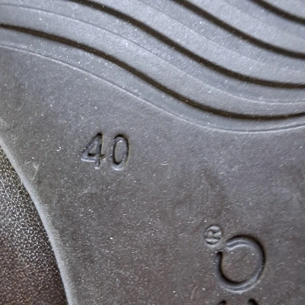 ECCO Hope‎ Tall Boots Womens 9 40 EU Brown Leather Zip Knee High Riding Buckle